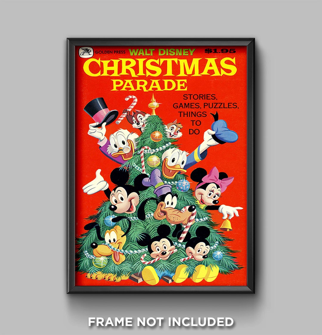 Christmas Parade Disneyland Comic Book Cover Poster Print Etsy