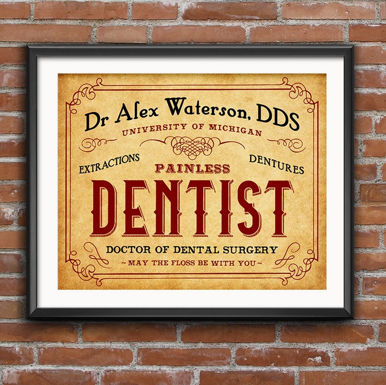 Custom Dentist Office Decor Custom Dentist Wall Art Wall | Etsy