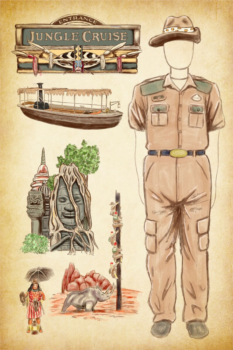 Jungle Cruise Poster Wall Art Print Disneyland Disney World | Etsy