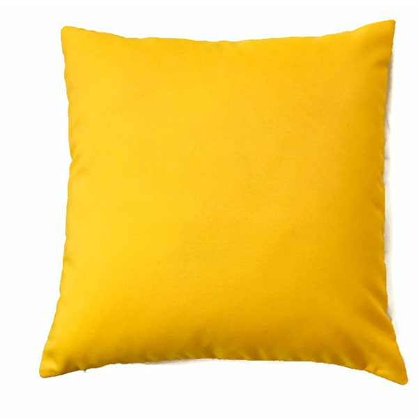 Yellow (sunflower)Sunbrella canvas  pillow cover, Sunbrella canvas indoor / outdoor decorative pillow cover