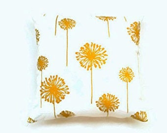 Yellow Dandelion decorative pillow cover,lumbar pillow cover,throw pillow cover,couch pillow cover