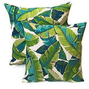 Set of 2 - outdoor pillow cover, Tropical pillow cover, Outdoor pillow cover
