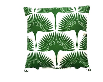 Indoor /Outdoor pillow cover  Flock Kelly Green