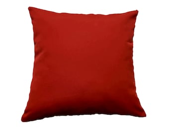 Sunbrella canvas logo red  pillow cover,Red Sunbrella canvas indoor/outdoor pillow cover,