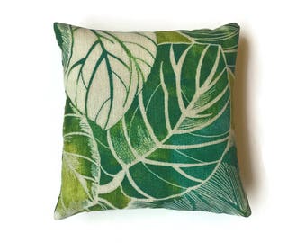 Green pillow cover,Indoor pillow cover, Outdoor pillow cover, decorative pillow cover,tropical pillow cover,lumbar oblong pillow cover,