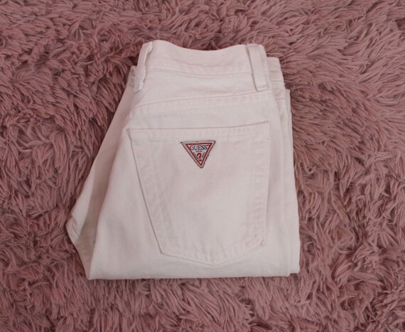 26x27 High Waisted White Guess Jeans