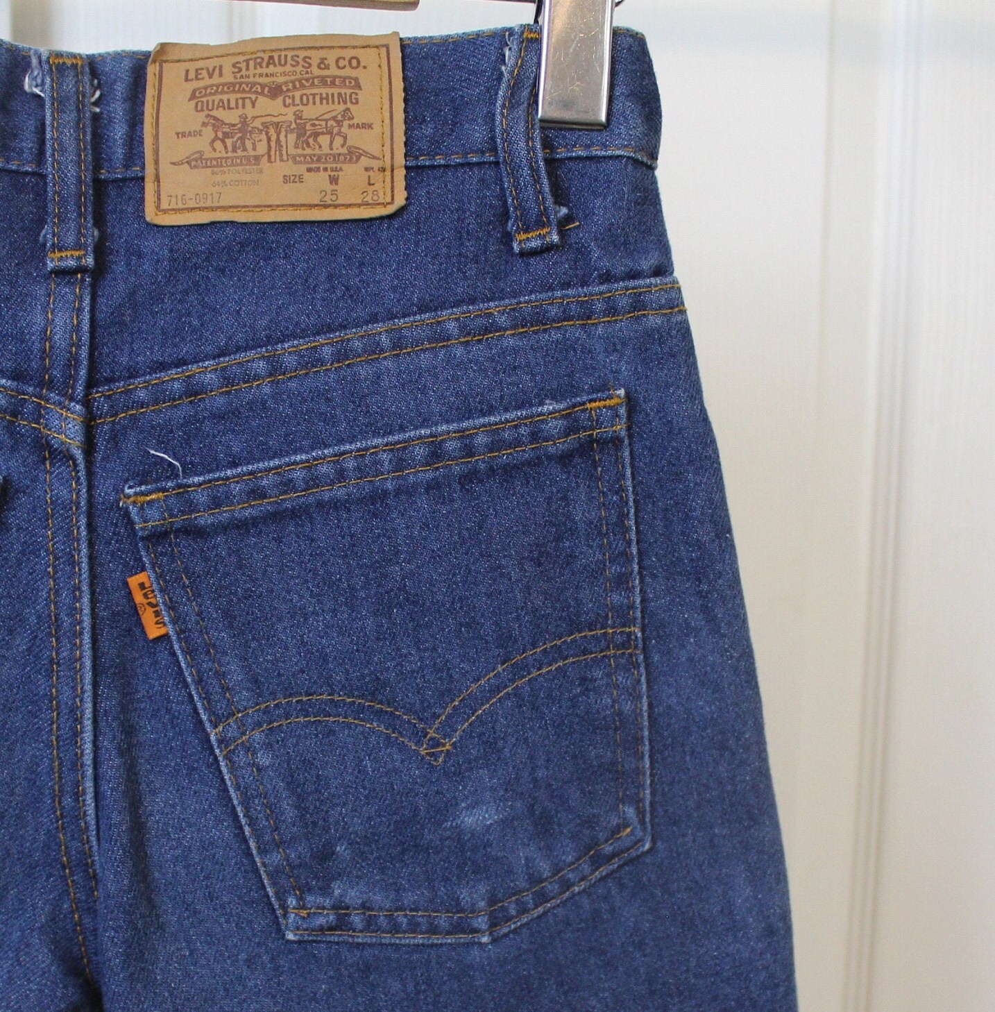 70s Rare 716-0917 Orange Tab Raw Hem Cut Levis Shorts | Etsy