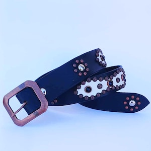 50&#39;s Rockabilly Studded Jeweled Belt