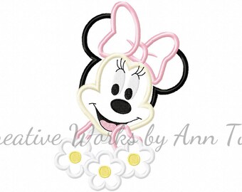 Miss Mouse Sweet Flower Applique