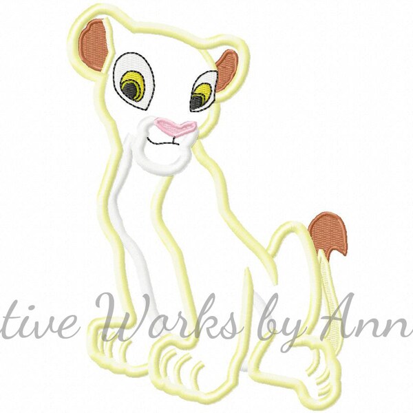 Nalaa Lion Young Applique Design