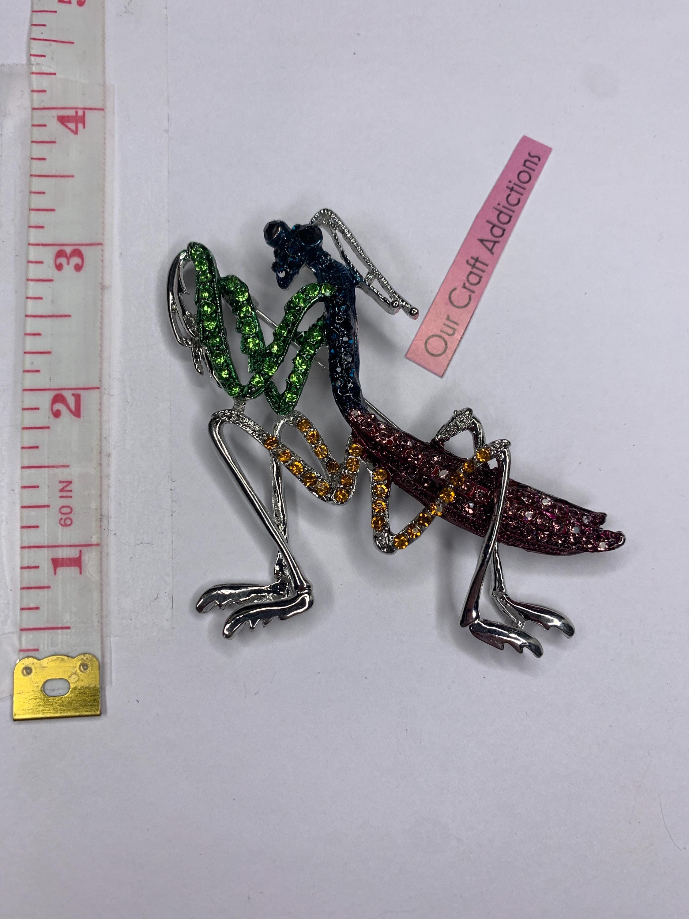 Dazzling Large Praying Mantis Statement Brooch, Jewelry, Stylish ...