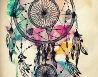 US Seller. Tribal Colorful Dream Catcher Feather. 5D Diamond Painting kit. Round drills, partial drill. US Combined shipping. 30x40cm