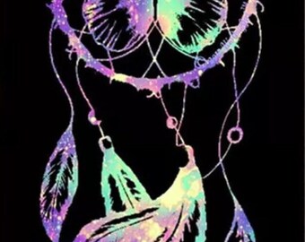 US Seller. Butterfly Dream Catcher. DIY 5D Diamond Painting Art kit. Round drills, Partial drill. Combined S&H to Save. 30x48cm