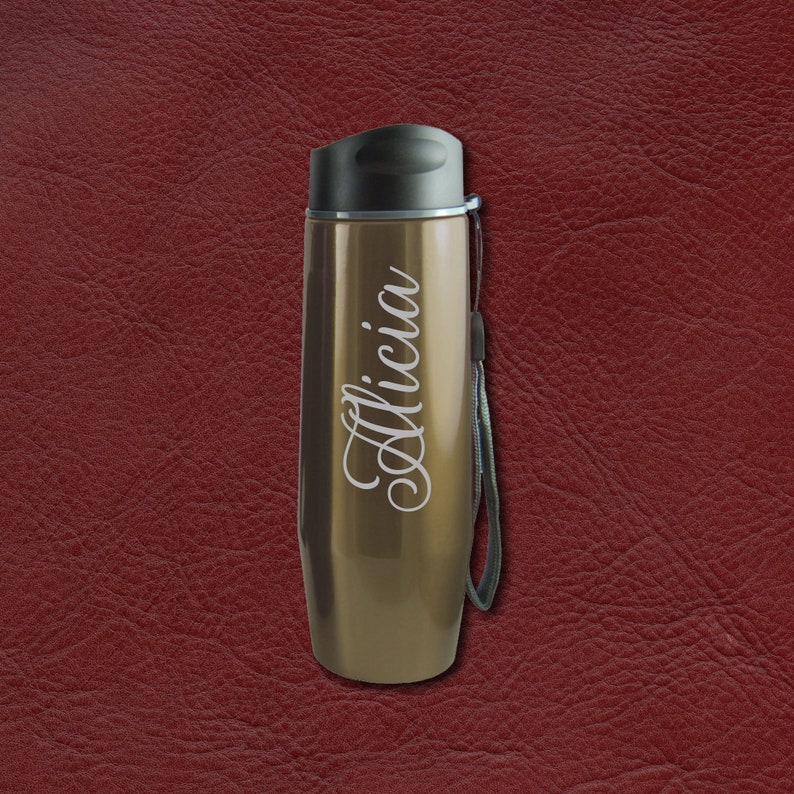 Custom Personalized Laser Engraved Stainless Steel Monogram Tumbler Mug Coffee Thermos image 1