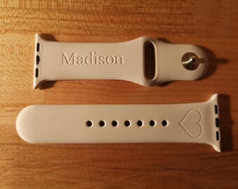 Custom Personalized Laser Engraved Silicone Apple Sport Watch Band/Strap
