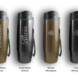 Custom Personalized Laser Engraved Stainless Steel Monogram Tumbler Mug Coffee Thermos image 4