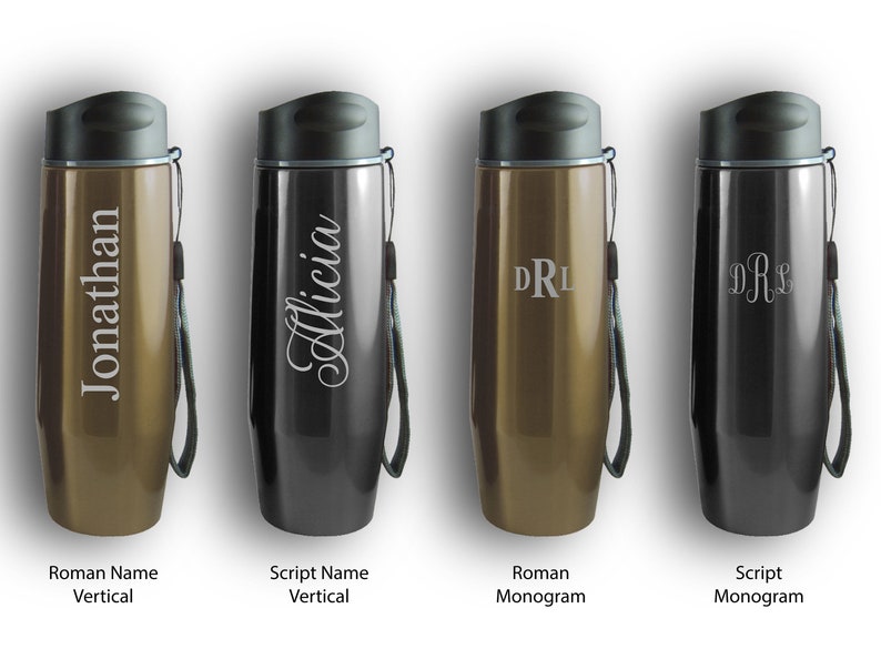 Custom Personalized Laser Engraved Stainless Steel Monogram Tumbler Mug Coffee Thermos image 4