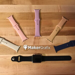 Custom Personalized Laser Engraved Silicone Apple Sport Watch Band/Strap image 3