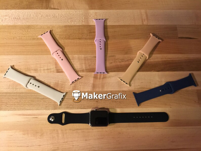 Custom Personalized Laser Engraved Silicone Apple Sport Watch Band/Strap image 3