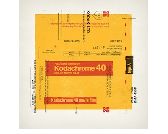 Kodachrome 40 - 3-color screenprint poster - 26" x 26"