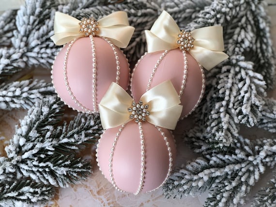 Pink Christmas Ornaments Vintage Christmas Ornaments