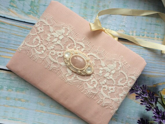 Pink Handmade Notebook Journal In Vintage Style Embroidery Etsy