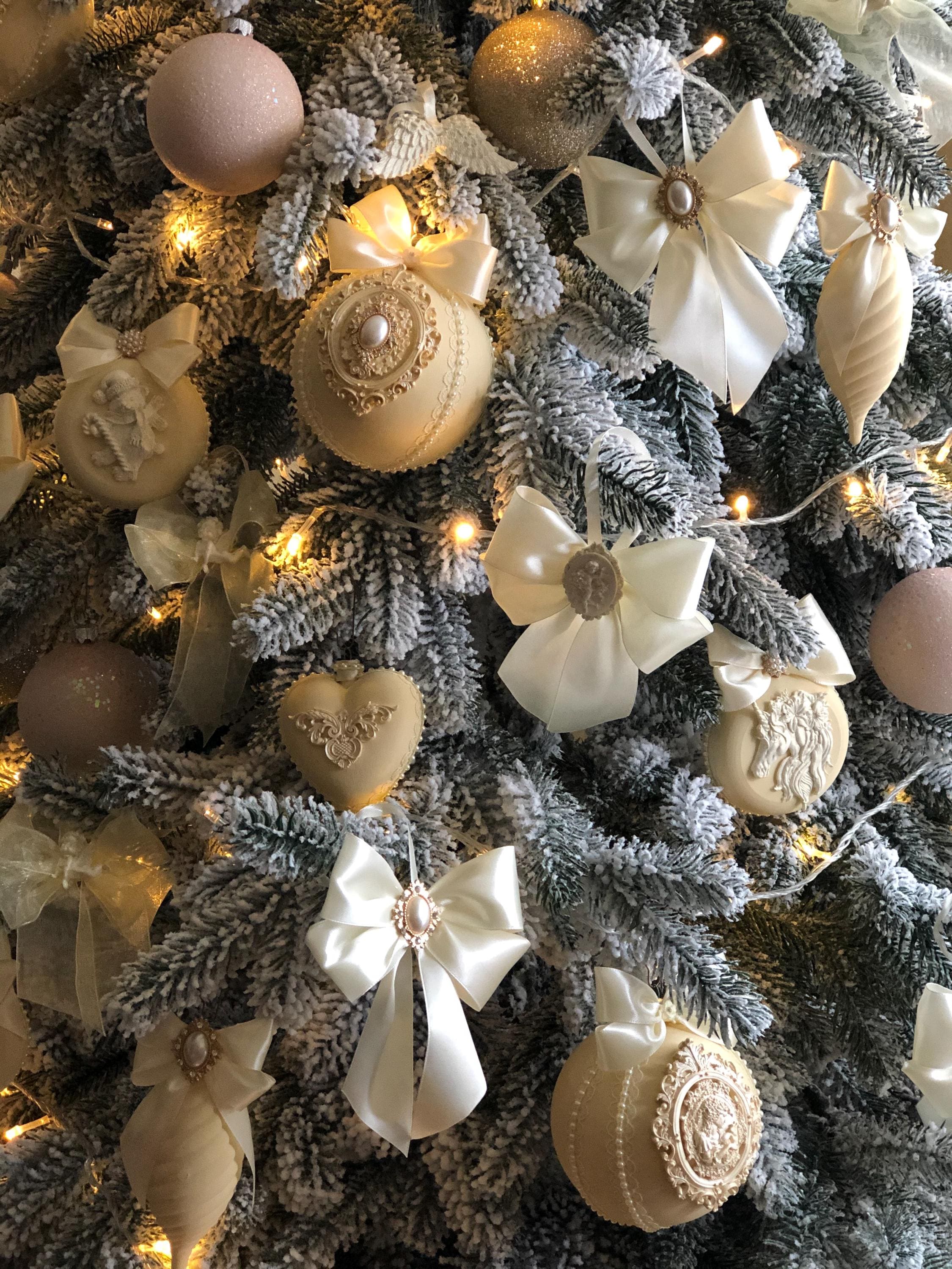 Lot De 20 Nœuds De Noël En Polyester - 7x7,5 Cm, Marron | Décorations Réutilisables Pour Sapin, Couronnes, Cadeaux, Mariages - 5