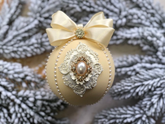 Ivory on sale christmas ornaments