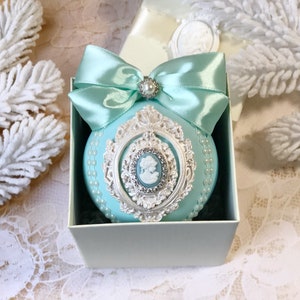 Mint Christmas ornaments 1pcs Christmas balls handmade Luxury Christmas tree balls  Xmas tree decor Christmas gift