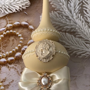 Christmas Tree topper for Christmas tree ivory tree topper Christmas ornament Xmas decor vintage style decor