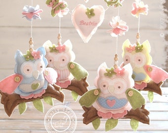 Whimsical Woodland Owl Baby Mobile - Perfect for Enchanting Baby Girl Nurseries