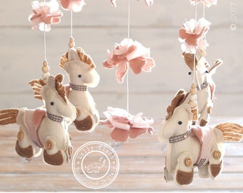 Horse Baby Mobile, Horse Mobile, Horse Nursery Decor, Horse Crib Mobile, Baby Shower Decorations