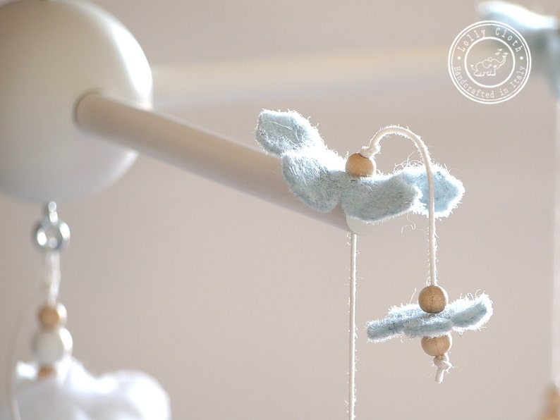 Plane Mobile, Baby Boy Mobile, Airplane Baby Mobile, Airplane Nursery Decor, Cloud Mobile, Hot Air Balloon Baby Mobile image 4