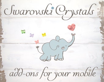 SWAROVSKI CRYSTAL BEADS for your Lolly Cloth baby mobile. Add charm to your Mobile!