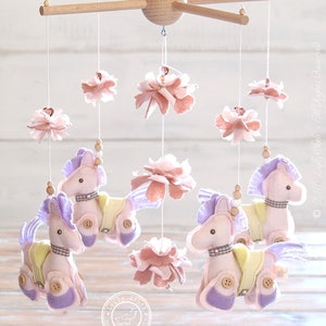 Horse Baby Mobile, Horse Mobile, Horse Nursery Decor, Horse Crib Mobile, Baby Shower Decorations image 3