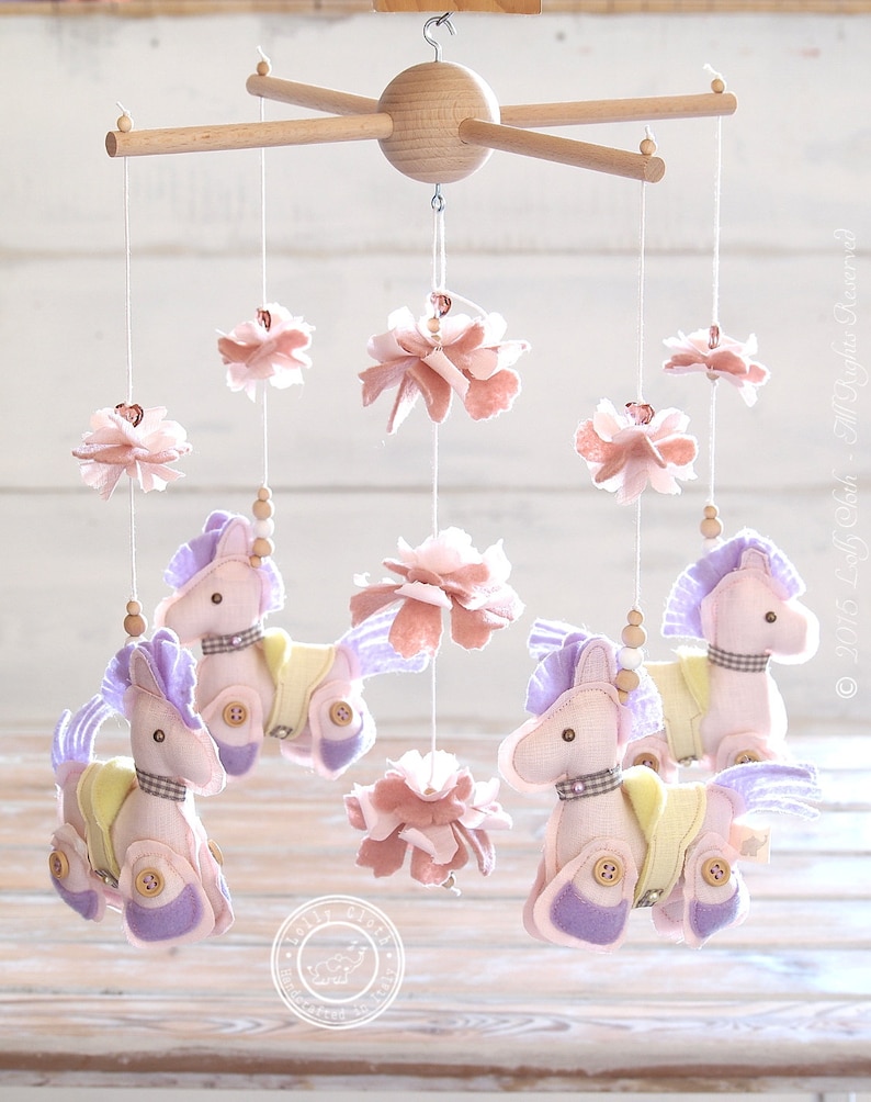 Horse Baby Mobile, Horse Mobile, Horse Nursery Decor, Horse Crib Mobile, Baby Shower Decorations image 3