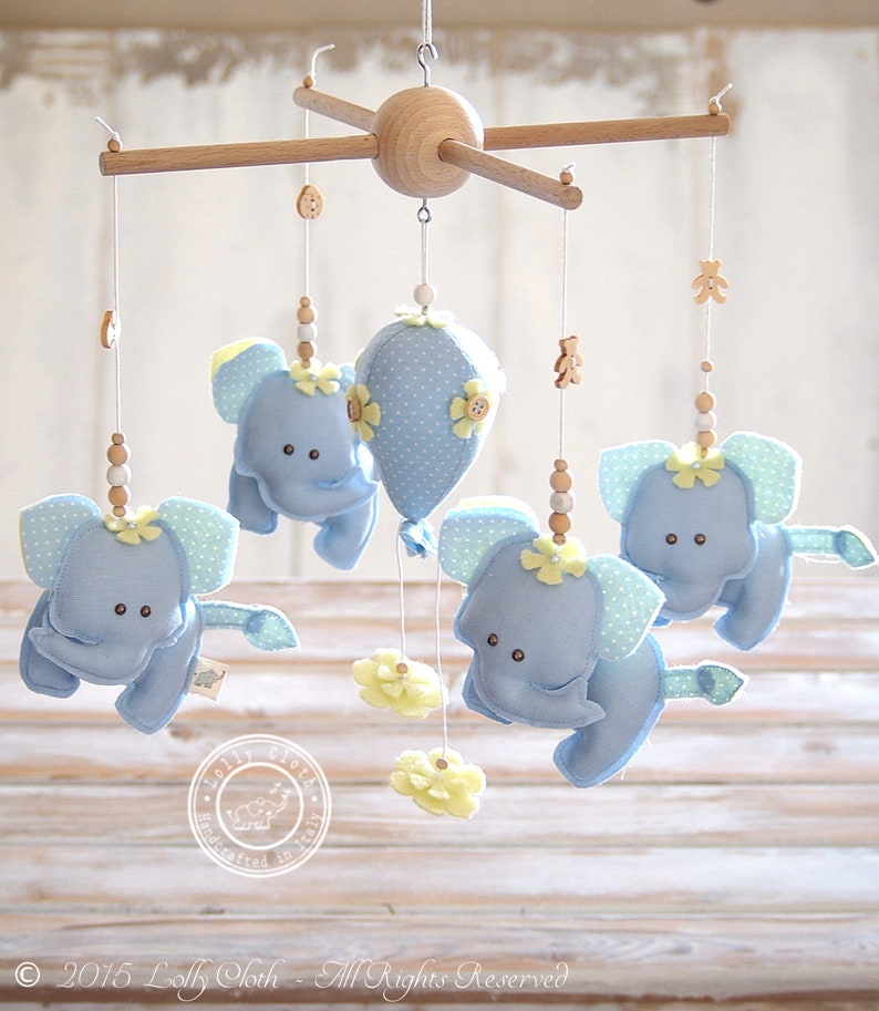 Elephant Mobile for Boys Baby Boy Decor Elephant Mobile for Etsy