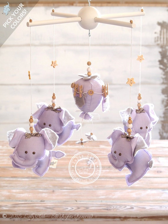 Baby Crib Mobile Wooden Mobile,Baby Mobile Mobile for Crib Toy Mobile for  Baby Nursery and Ceiling Decoration Elephant
