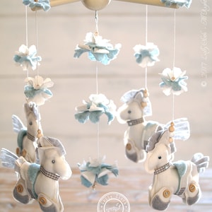 Horse Baby Mobile, Horse Mobile, Horse Nursery Decor, Horse Crib Mobile, Baby Shower Decorations image 2
