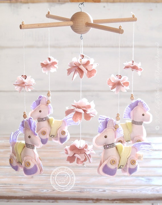Horse Nursery Mobile Horse Baby Crib Mobile Baby Girl Etsy