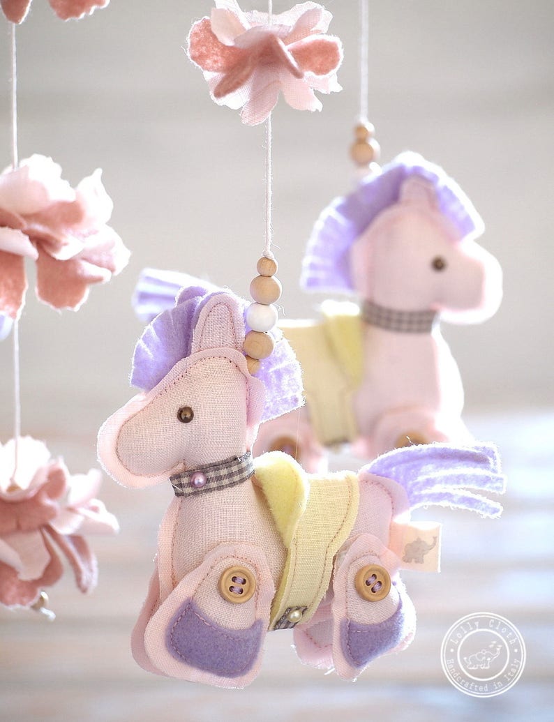 Horse Baby Mobile, Horse Mobile, Horse Nursery Decor, Horse Crib Mobile, Baby Shower Decorations image 7