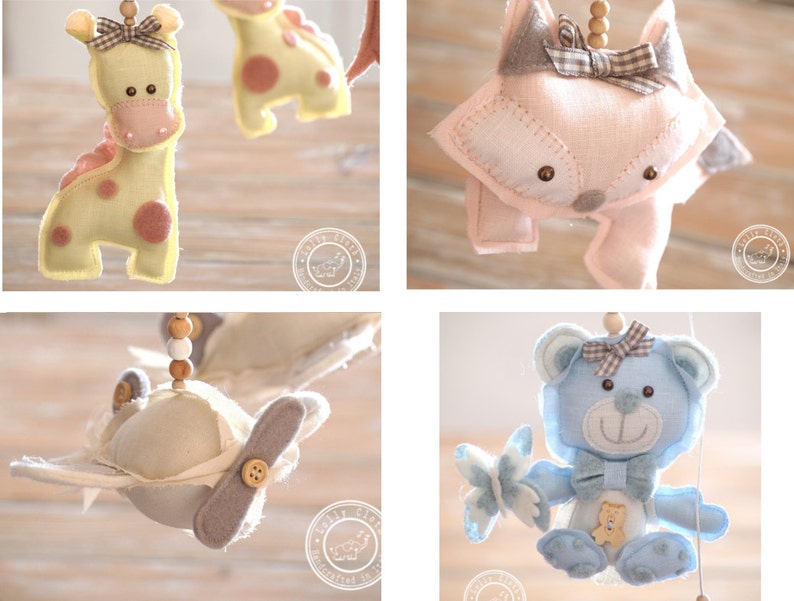 Custom Baby Mobile Personalized Crib Mobile Organic Fabrics Etsy