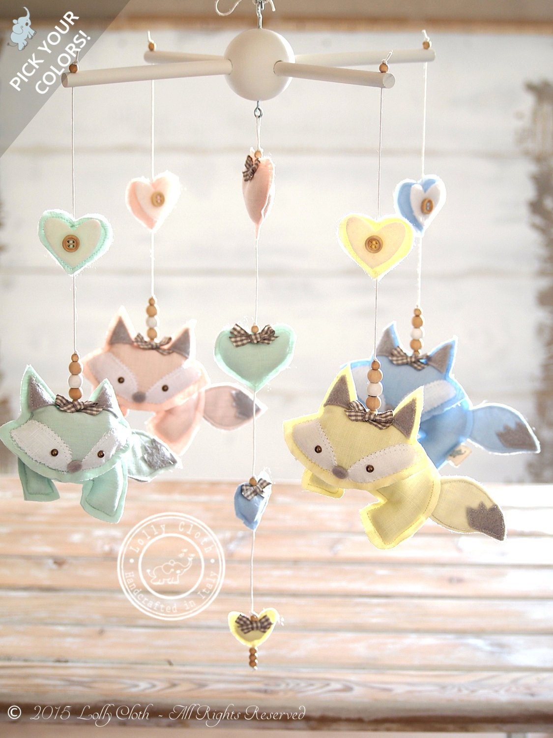 Baby Fox Mobile Baby Nursery Mobile Fox Baby Mobile Fox Etsy