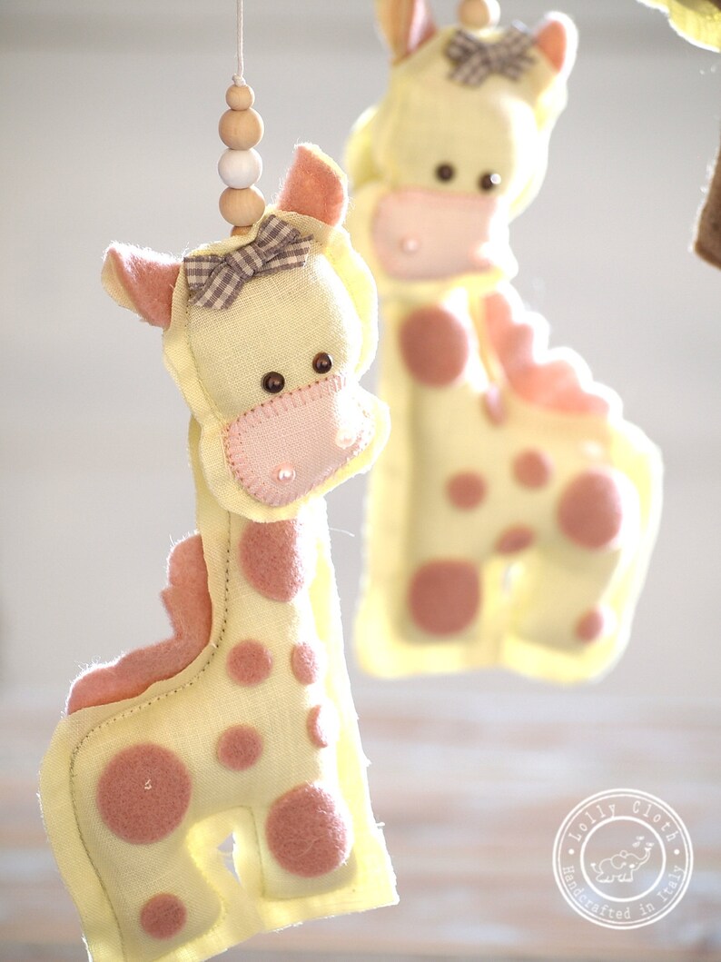 Giraffe Baby Mobile Giraffe Nursery Mobile Baby Crib Mobile Etsy