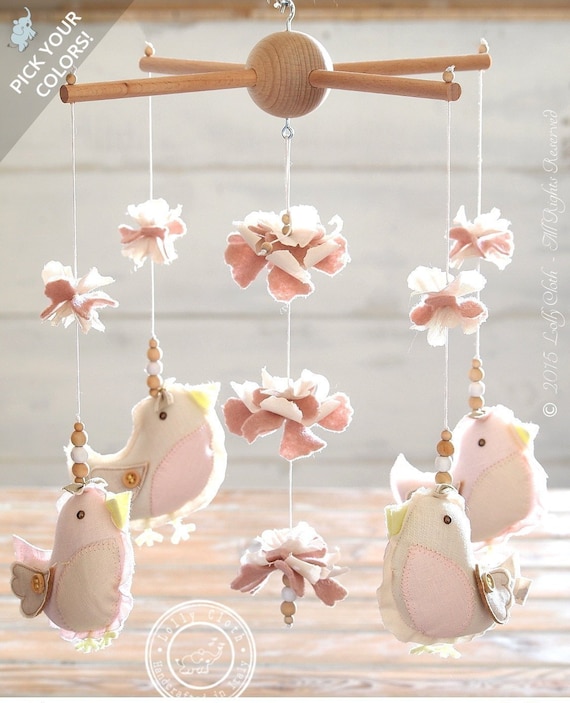 Bird Mobile Bird Baby Mobile Baby Girl Mobile Baby Crib Etsy