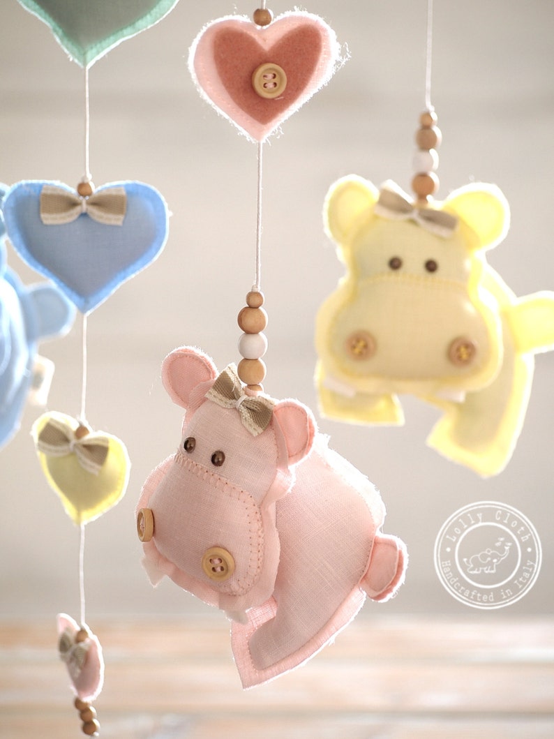 Rainbow hippo baby mobile hippo nursery hippo baby gift  etsy Rainbow hippo baby mobile hippo nursery hippo baby gift  etsy