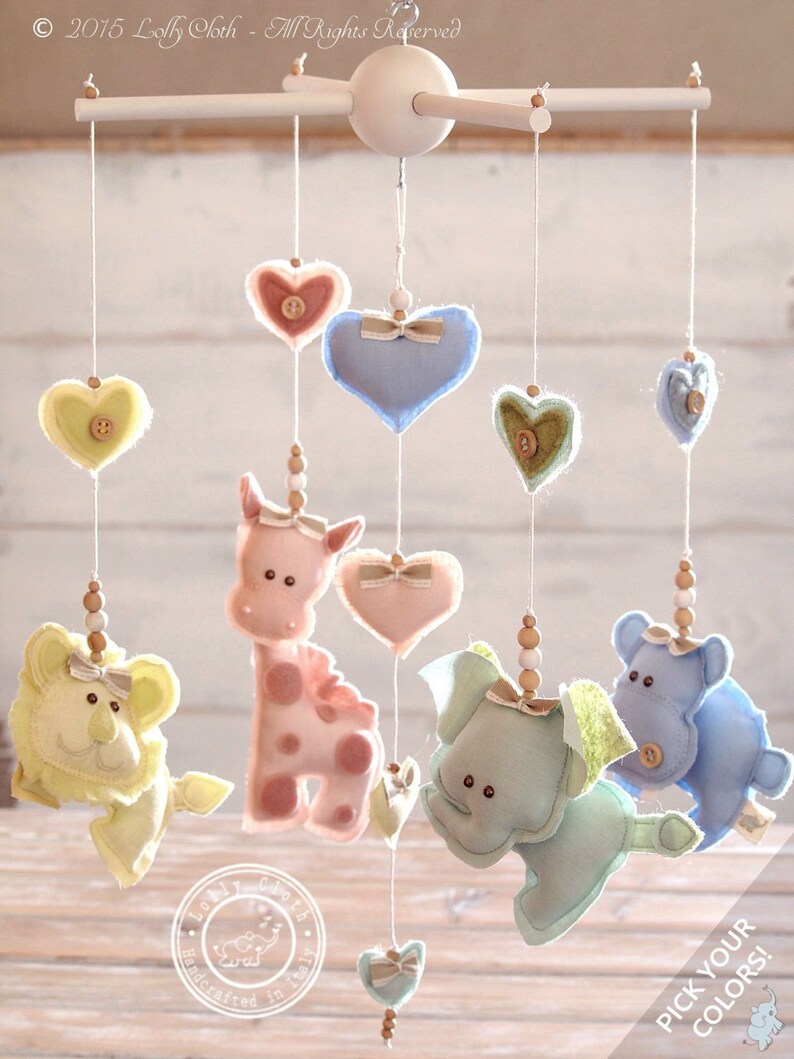 Safari Baby Mobile Safari Nursery Decor Animal Mobile Baby Etsy