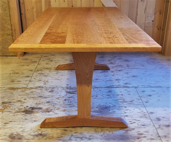 cherry trestle table with
