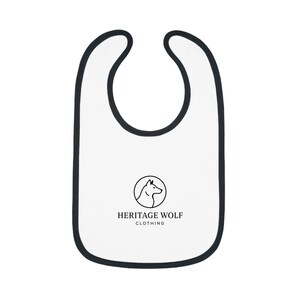 Cute Baby Jersey Bib with Contrast Trim, Infant Bib, Baby Shower Gift, Stylish Feeding Bib, Newborn Accessories, Cute Baby Gear