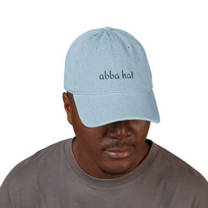 Abba Hebrew Embroidered Denim Hat Dad Cap, Judaica Back to School Gift, Men&#39;s Women&#39;s Fashion, Jewish Accessories, Personalized Baseball
